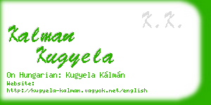 kalman kugyela business card